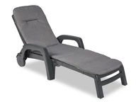 Chaise longue de jardin avec coussin Miami Bica anthracite