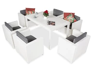 Ensemble rotin poly blanc Colorado Fiesta Bica