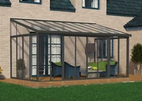 Jardin d'hiver Véranda Sanremo Palram 3 x 5,4 m gris