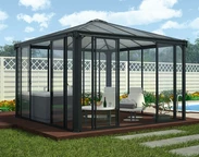 Tonnelle chic Ledro aluminium Palram - Canopia 3,6 x 3,6 m