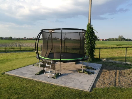 Trampoline de jardin haut de gamme avec maille interne 366 cm Jump Hero 12FT