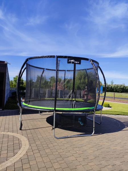 Trampoline de jardin haut de gamme avec maille interne 366 cm Jump Hero 12FT