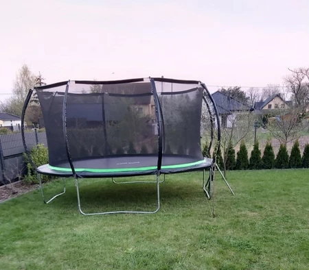 Trampoline de jardin haut de gamme avec maille interne 427cm Jump Hero 14FT