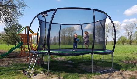 Trampolines de jardin - Trampoline de jardin de 435 cm avec maille Jump Hero 14FT