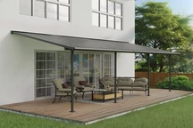 Auvent de terrasse en aluminium Sierra Palram - Canopia 3 x 7,3 m anthracite Heat Block