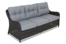 Canapé Toledo en techno rotin 3 places anthracite Garden Point 