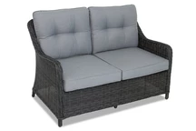 Canapé Toledo techno rotin 2 places anthracite Garden Point