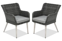 Chaise Cordoba 2 pièces anthracite en techno rotin