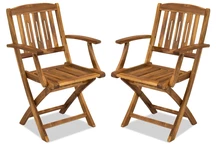 Chaises de jardin Dehli Garden Point en bois 2 pièces