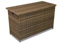 Coffre à coussins Toledo 945l marron Garden Point en techno rotin marron