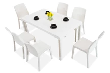 Ensemble de meubles en résine tressée  blanc Houston/Virginia pour 6 personnes Bica