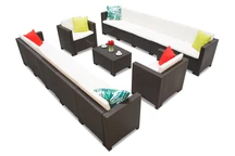 Ensemble polyrotin avec deux grands canapés Colorado Coffee Max 12 marron Bica