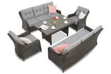 Grand ensemble de meubles de jardin Toledo Apetito 8 anthracite Garden Point