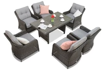 Meubles de jardin en résine tressée Toledo Premium anthracite Garden Point