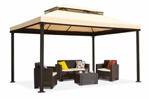 Pavillon de jardin crème Valencia 3x4m Garden Point