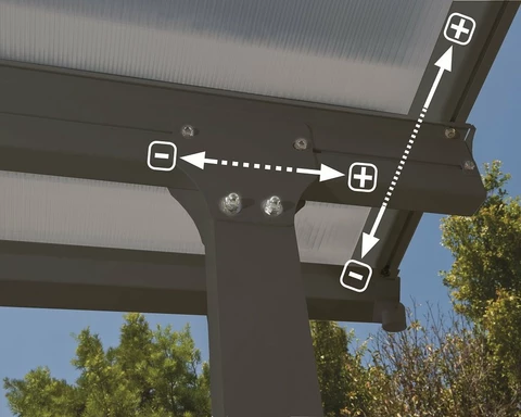Pergola en polycarbonate Feria Palram 3 x 3,05 m gris