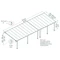 Pergola en polycarbonate Feria Palram - Auvent 3 x 9,71 m gris