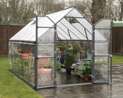 Serre en polycarbonate gris Balance 2,42 x 3,66 m Palram