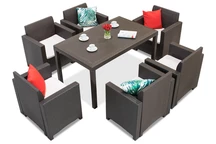Service de table Technorattan Nebraska Premium 6 brun Bica
