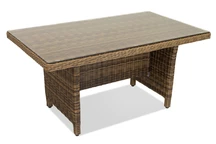 Table Toledo en techno rotin marron Garden Point