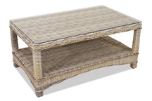 Table basse Toledo Garden Point en techno rotin beige