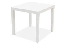 Table carrée en polyrotin blanc Dallas Bica