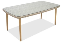 Table de jardin Cordoba en techno rotin sable Garden Point