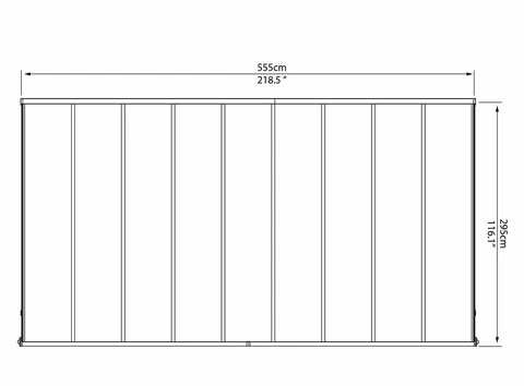 Toit terrasse aluminium Sierra Palram 3 x 5.46 bronze