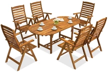Un ensemble de mobilier en bois pour le jardin Hanoi/Bombaj 6 Garden Point