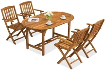 Un ensemble de mobilier en bois pour le jardin Hanoi/Delhi 4 Garden Point