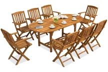 Un ensemble de mobilier en bois pour le jardin Hanoi/Delhi 8 Garden Point