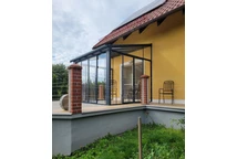 Jardin d'hiver Véranda Sanremo Palram - Auvent 3 x 3 m gris