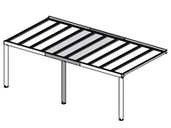 Élément d'extension pour le toit de terrasse en aluminium Stockholm Palram - Canopia, 2,2 m gris