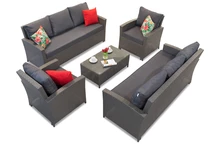Meubles en résine tressée Parma Coffee 8 anthracite Garden Point