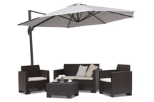 Parasol de jardin Pisa 3,5m Garden Point gris 