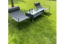 Table basse Bilbao Garden Point en techno rotin anthracite