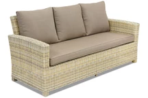 Canapé 3 places en poly rotin Bristol Garden Point beige