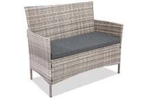 Canapé Calabria Premium en techno rotin 2 places gris Garden Point