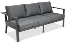 Canapé Sydney en aluminium 3 places anthracite Garden Point