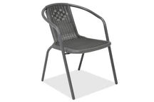 Chaise Bergamo Garden Point en techno rotin anthracite