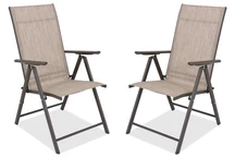 Chaise de jardin Rosario marron Garden Point - lot de 2
