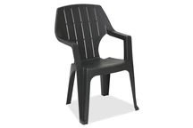 Chaise de jardin élégante Alta avec dossier haut Bica anthracite
