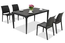 Élégante salle à manger de jardin Oslo/Volga 4 anthracite Bica