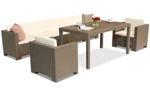 Ensemble rotin techno Colorado Apetito Max 7 cappuccino Bica