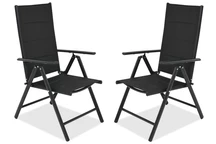 Lot de chaises Verona Wood en aluminium Garden Point - 2 pièces noir