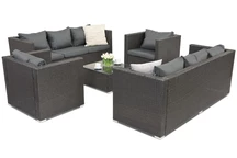 Meubles de jardin en résine tressée Roma Coffee 8 Garden Point anthracite