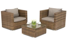 Meubles de jardin en résine tressée Roma Terrace Garden Point marron