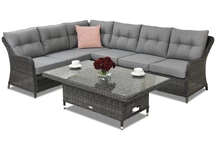 Meubles de jardin en résine tressée Toledo Comida 5 Lift Garden Point anthracite