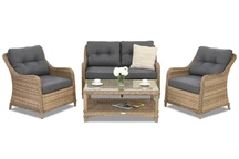 Meubles en résine tressée Toledo Coffee 4 Garden Point cappuccino