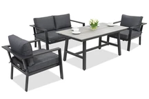 Mobilier de jardin en aluminium Sydney Apetito 4 Garden Point anthracite